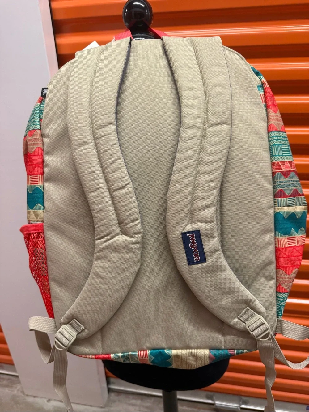 NWT JanSport Men’s Digital Student Multicolor Patterned Backpack - Red/Teal/Tan